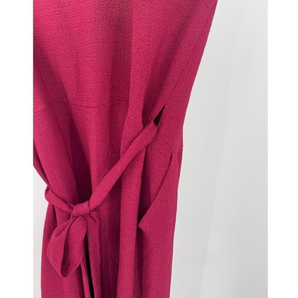 NWT! Chelsea28 Crepe Wrap Midi Dress Burgundy Plum - Picture 6 of 8